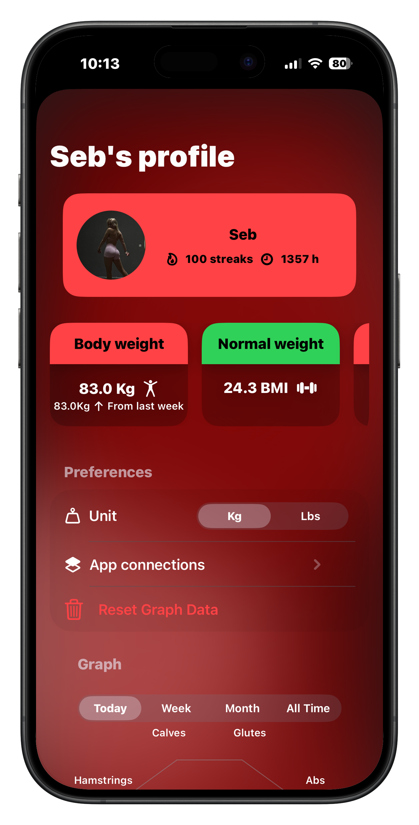 Settings screen