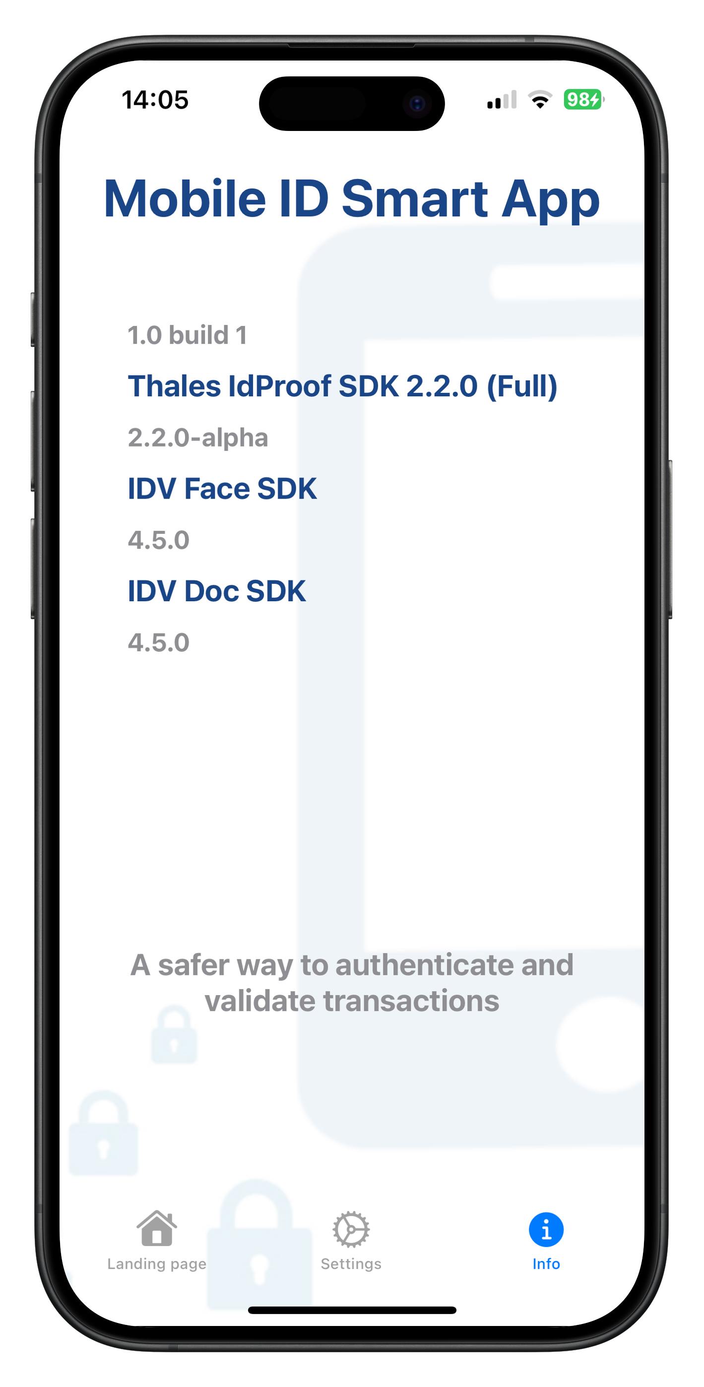 Main app screen
